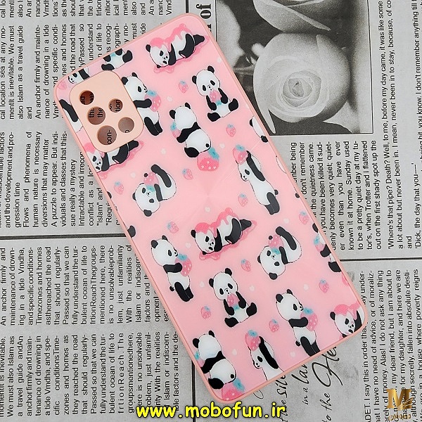 قاب گوشی Galaxy A51 سامسونگ لیزری محافظ لنز دار دور سیلیکونی طرح پاندای بازیگوش PANDA کد 589