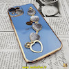 قاب گوشی iPhone 14 آیفون طرح مای کیس گلد لاین لاکچری دستبندی زنجیری قلبی مخملی آویزدار محافظ لنز دار آبی سیرا کد 10