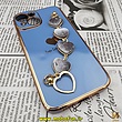 قاب گوشی iPhone 14 آیفون طرح مای کیس گلد لاین لاکچری دستبندی زنجیری قلبی مخملی آویزدار محافظ لنز دار آبی سیرا کد 10