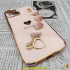 قاب گوشی iPhone 14 Max آیفون طرح مای کیس گلد لاین لاکچری دستبندی زنجیری قلبی مخملی آویزدار محافظ لنز دار گلبهی کد 11