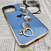 قاب گوشی iPhone 14 Pro Max آیفون طرح مای کیس گلد لاین لاکچری دستبندی زنجیری قلبی مخملی آویزدار آبی سیرا کد 27