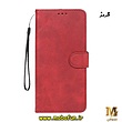 کیف گوشی Redmi Note 11 4G - Redmi Note 11S شیائومی مگنتی طرح چرم کتابی محافظ لنزدار قرمز کد 278