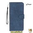 کیف گوشی Redmi Note 11 4G - Redmi Note 11S شیائومی مگنتی طرح چرم کتابی محافظ لنزدار سرمه ای کد 279