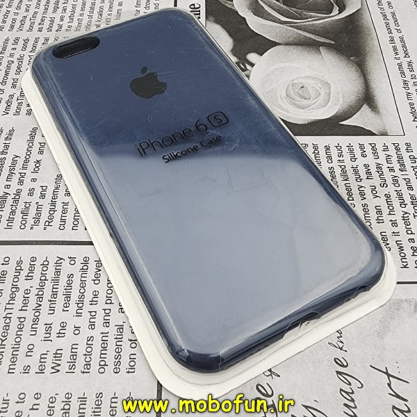 قاب گوشی iPhone 6 - iPhone 6s آیفون سیلیکونی اورجینال پاک کنی درجه یک زیربسته سرمه ای کد 286