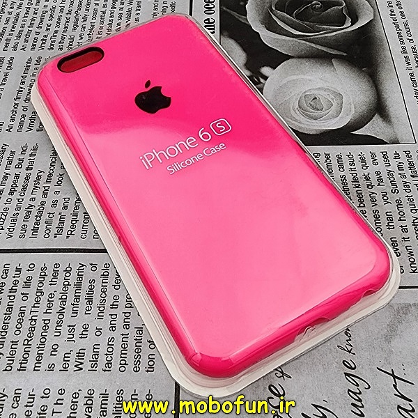قاب گوشی iPhone 6 - iPhone 6s آیفون سیلیکونی اورجینال پاک کنی درجه یک زیربسته صورتی فانتزی کد 292