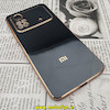 قاب گوشی Poco M4 Pro 4G شیائومی طرح ژله ای مای کیس گلد لاین دور طلایی محافظ لنز دار مشکی کد 81