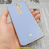 قاب گوشی Xiaomi Redmi Note 8 Pro شیائومی طرح ژله ای مای کیس گلد لاین دور طلایی محافظ لنز دار آبی فیلی کد 543