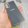 قاب گوشی Galaxy S20 FE سامسونگ طرح ژله ای مای کیس گلد لاین دور طلایی محافظ لنز دار مشکی کد 310