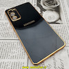 قاب گوشی Galaxy S20 FE سامسونگ طرح ژله ای مای کیس گلد لاین دور طلایی محافظ لنز دار مشکی کد 310