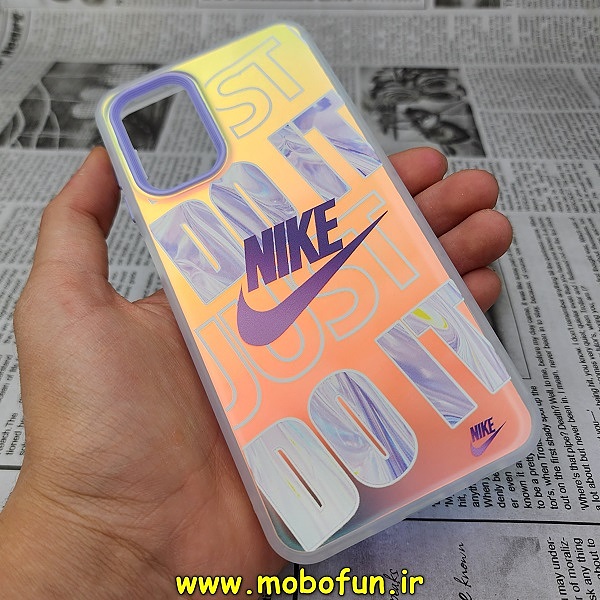 قاب گوشی Galaxy A13 4G سامسونگ طرح ضدضربه هولوگرامی لنز رنگی هفت رنگ نایکی NIKE کد 285