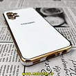 قاب گوشی Galaxy A32 4G سامسونگ طرح ژله ای مای کیس گلد لاین دور طلایی محافظ لنز دار سفید کد 539