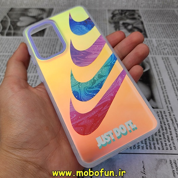 قاب گوشی Galaxy A33 5G سامسونگ طرح ضدضربه هولوگرامی لنز رنگی هفت رنگ نایکی JUST DO IT کد 219