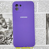 قاب گوشی Galaxy A03 2022 سامسونگ سیلیکونی اورجینال سورا SORA پاک کنی درجه یک زیربسته محافظ لنز دار ارغوانی کد 49