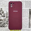قاب گوشی Galaxy A03 2022 سامسونگ سیلیکونی اورجینال سورا SORA پاک کنی درجه یک زیربسته محافظ لنز دار عنابی کد 56 