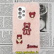 قاب گوشی Galaxy A53 5G سامسونگ طرح عروسکی برجسته خزدار پشمالو صورتی زرشکی کد 299