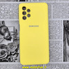 قاب گوشی Galaxy A32 5G سامسونگ سیلیکونی اورجینال سورا SORA پاک کنی درجه یک زیربسته محافظ لنز دار زرد کد 280