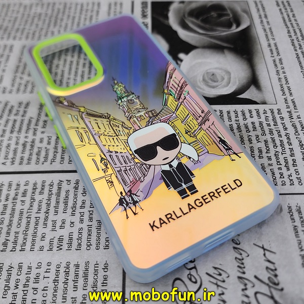 قاب گوشی Galaxy A53 5G سامسونگ طرح ضدضربه هولوگرامی لنز رنگی هفت رنگ کارل لاجرفلد KARL LAGERFELD کد 312