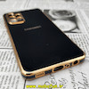 قاب گوشی Galaxy A72 4G - Galaxy A72 5G سامسونگ طرح ژله ای مای کیس گلد لاین دور طلایی محافظ لنز دار مشکی کد 390