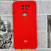 قاب گوشی Xiaomi Redmi Note 9 شیائومی سیلیکونی اورجینال سورا SORA پاک کنی درجه یک زیربسته محافظ لنز دار قرمز کد 385