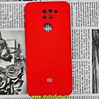 قاب گوشی Xiaomi Redmi Note 9 شیائومی سیلیکونی اورجینال سورا SORA پاک کنی درجه یک زیربسته محافظ لنز دار قرمز کد 385