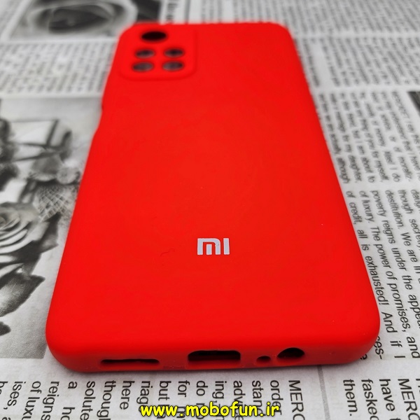 قاب گوشی Xiaomi Poco M4 Pro 5G شیائومی سیلیکونی اورجینال سورا SORA پاک کنی درجه یک زیربسته محافظ لنز دار قرمز کد 79