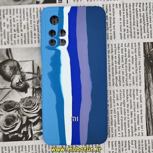 قاب گوشی Poco M4 Pro 5G شیائومی سیلیکونی اورجینال رنگین کمانی پاک کنی درجه یک زیربسته محافظ لنز دار کد 90