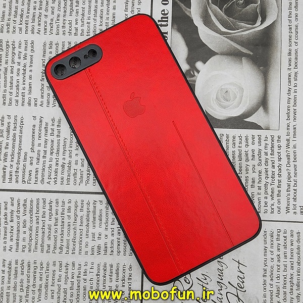 قاب گوشی iPhone 7 Plus - iPhone 8 Plus آیفون اورجینال دادوو 2023 طرح هارد HARD چرمی محافظ لنز دار قرمز کد 329