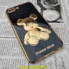 قاب گوشی iPhone 7 Plus - iPhone 8 Plus آیفون طرح ژله ای مای کیس خرس طلایی تدی برجسته POWER BEAR محافظ لنز دار مشکی کد 331