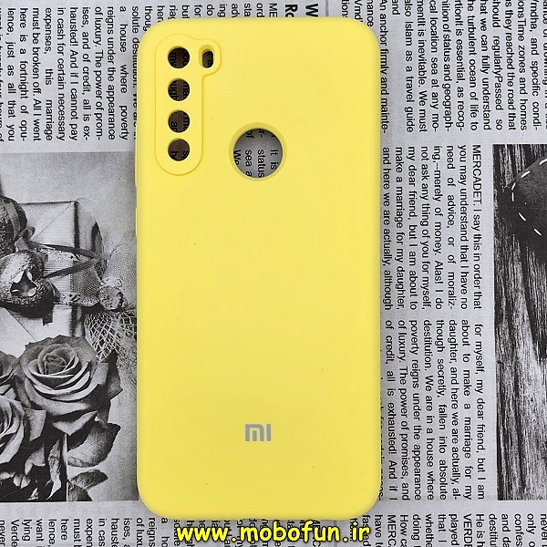 قاب گوشی  Redmi Note 8 - Redmi Note 8 2021 شیائومی سیلیکونی اورجینال سورا SORA پاک کنی درجه یک زیربسته محافظ لنز دار زرد کد 589