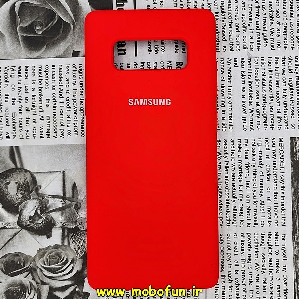 قاب گوشی Galaxy Note 8 سامسونگ سیلیکونی اورجینال سورا SORA پاک کنی درجه یک زیربسته قرمز کد 87