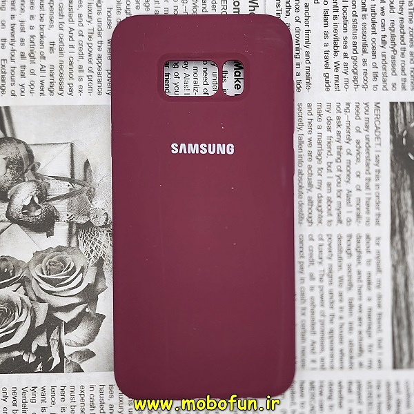 قاب گوشی Galaxy S8 Plus سامسونگ سیلیکونی اورجینال سورا SORA پاک کنی درجه یک زیربسته عنابی کد 72