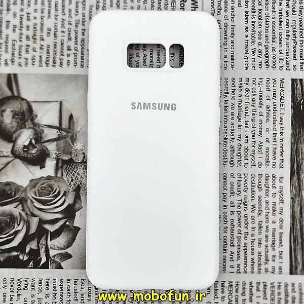قاب گوشی Galaxy S8 Plus سامسونگ سیلیکونی اورجینال سورا SORA پاک کنی درجه یک زیربسته سفید کد 74