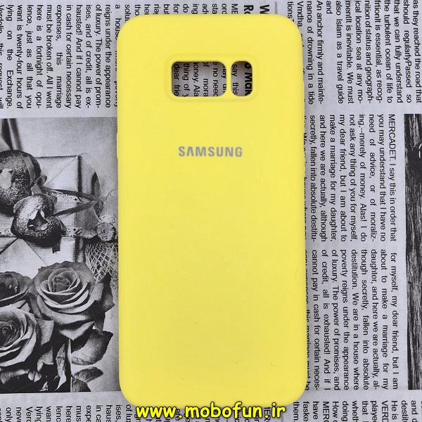 قاب گوشی Galaxy S8 Plus سامسونگ سیلیکونی اورجینال سورا SORA پاک کنی درجه یک زیربسته زرد کد 76