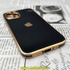 قاب گوشی iPhone 11 Pro آیفون طرح ژله ای مای کیس گلد لاین دور طلایی محافظ لنز دار مشکی کد 256