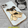 قاب گوشی iPhone 11 Pro آیفون طرح ژله ای مای کیس خرس طلایی تدی برجسته POWER BEAR محافظ لنز دار سفید کد 258
