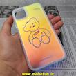 قاب گوشی iPhone 11 Pro Max آیفون طرح ضدضربه هولوگرامی لنز رنگی هفت رنگ خرسی تدی کد 410