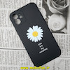 قاب گوشی iPhone 12 آیفون سیلیکونی ژله ای طرح گل بابونه محافظ لنز دار مشکی کد 644