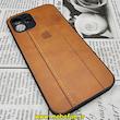 قاب گوشی iPhone 12 آیفون اورجینال دادوو 2023 طرح هارد HARD چرمی محافظ لنز دار قهوه ای روشن کد 649