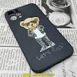 قاب گوشی iPhone 12 Pro آیفون سیلیکونی ژله ای طرح خرسی تدی TEDi محافظ لنز دار مشکی کد 667