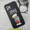 قاب گوشی iPhone 12 Pro آیفون سیلیکونی ژله ای طرح خرسی تدی TEDi محافظ لنز دار مشکی کد 670
