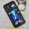 قاب گوشی iPhone 12 Pro Max آیفون طرح سیلیکونی ژله ای سه بعدی برجسته عروسکی محافظ لنز دار مشکی کد 448