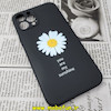 قاب گوشی iPhone 12 Pro Max آیفون سیلیکونی ژله ای طرح گل بابونه محافظ لنز دار مشکی کد 461