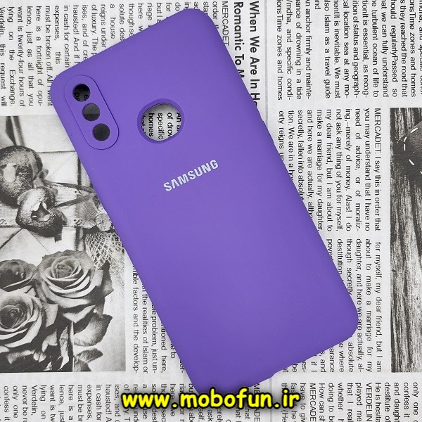 قاب گوشی Galaxy A10S سامسونگ سیلیکونی اورجینال سورا SORA پاک کنی درجه یک زیربسته محافظ لنز دار ارغوانی کد 477