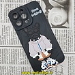 قاب گوشی iPhone 13 Pro آیفون طرح سیلیکونی ژله ای سه بعدی برجسته عروسکی محافظ لنز دار مشکی کد 256