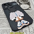 قاب گوشی iPhone 13 Pro آیفون طرح سیلیکونی ژله ای سه بعدی برجسته عروسکی محافظ لنز دار مشکی کد 256