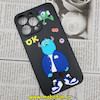قاب گوشی iPhone 13 Pro آیفون طرح سیلیکونی ژله ای سه بعدی برجسته عروسکی محافظ لنز دار مشکی کد 257