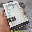 قاب گوشی iPhone 13 Pro Max آیفون طرح پشت طلق شیشه ای شفاف اورجینال برند CASE MATE سبز روشن کد 349