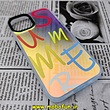 قاب گوشی iPhone 14 آیفون طرح ضدضربه هولوگرامی لنز رنگی هفت رنگ SUMMER کد 17
