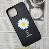 قاب گوشی iPhone 14 Pro Max آیفون سیلیکونی ژله ای طرح گل بابونه مشکی کد 40
