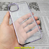 قاب گوشی iPhone 14 Max آیفون طرح پشت طلق شیشه ای شفاف اورجینال برند CASE MATE بنفش کد 16